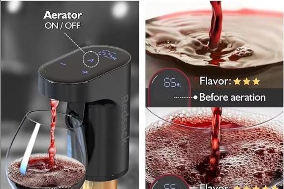 Rechargeable Wine/Whiskey/Liquor Electric Dispenser, Automatic Decanter/Aerator/Pourer